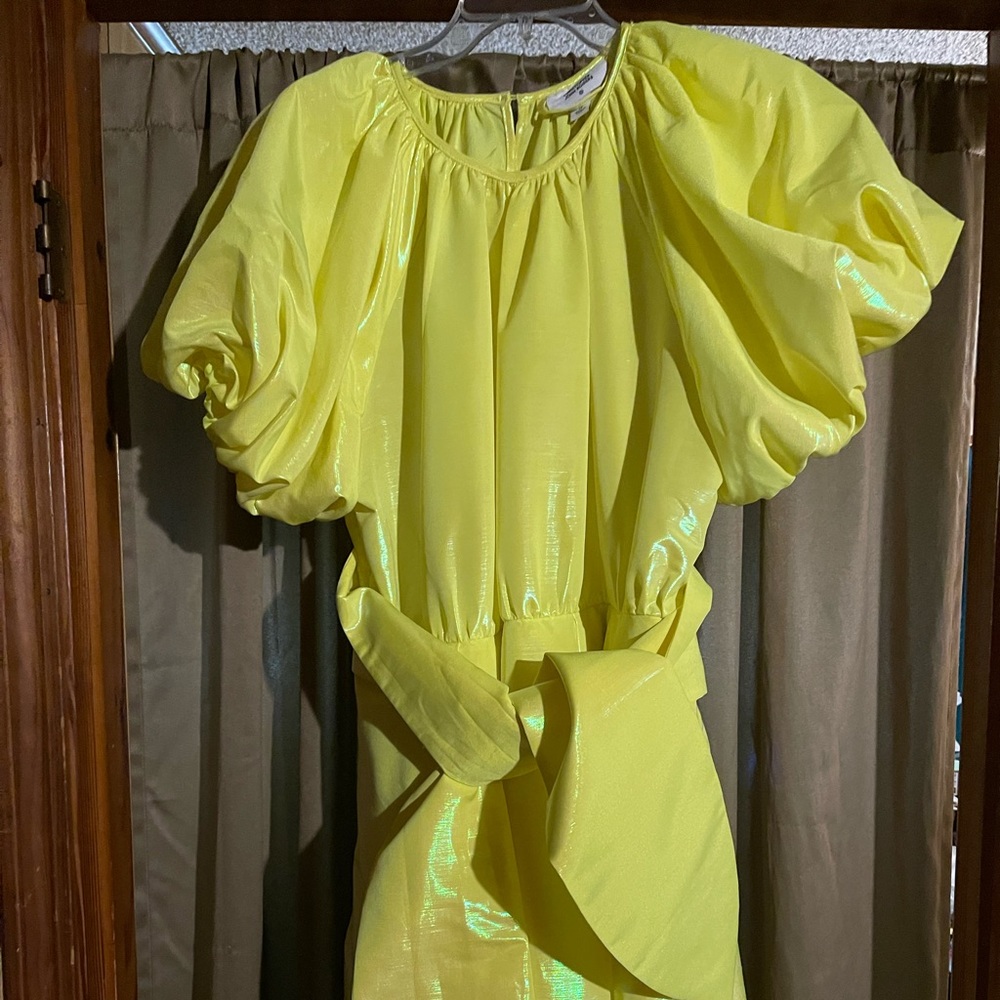 Christopher John Rogers Plus Size Dress - Neon Yellow